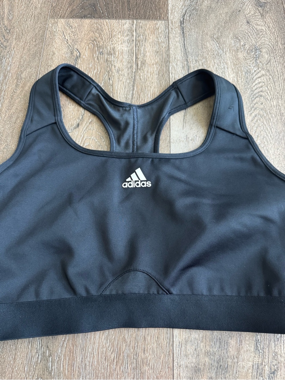 adidas Black Racerback Training Sports Bra Women’s Size 1X - Picture 2 of 6